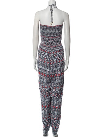 Tory Burch Printed Halterneck Jumpsuit