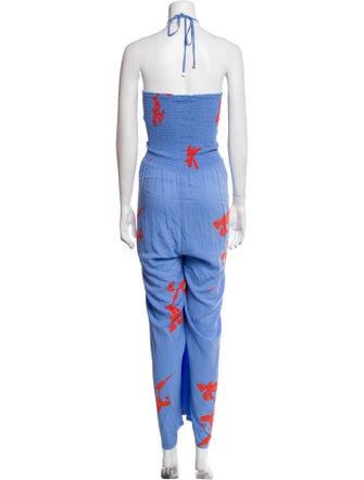 Tory Burch Printed Halterneck Jumpsuit