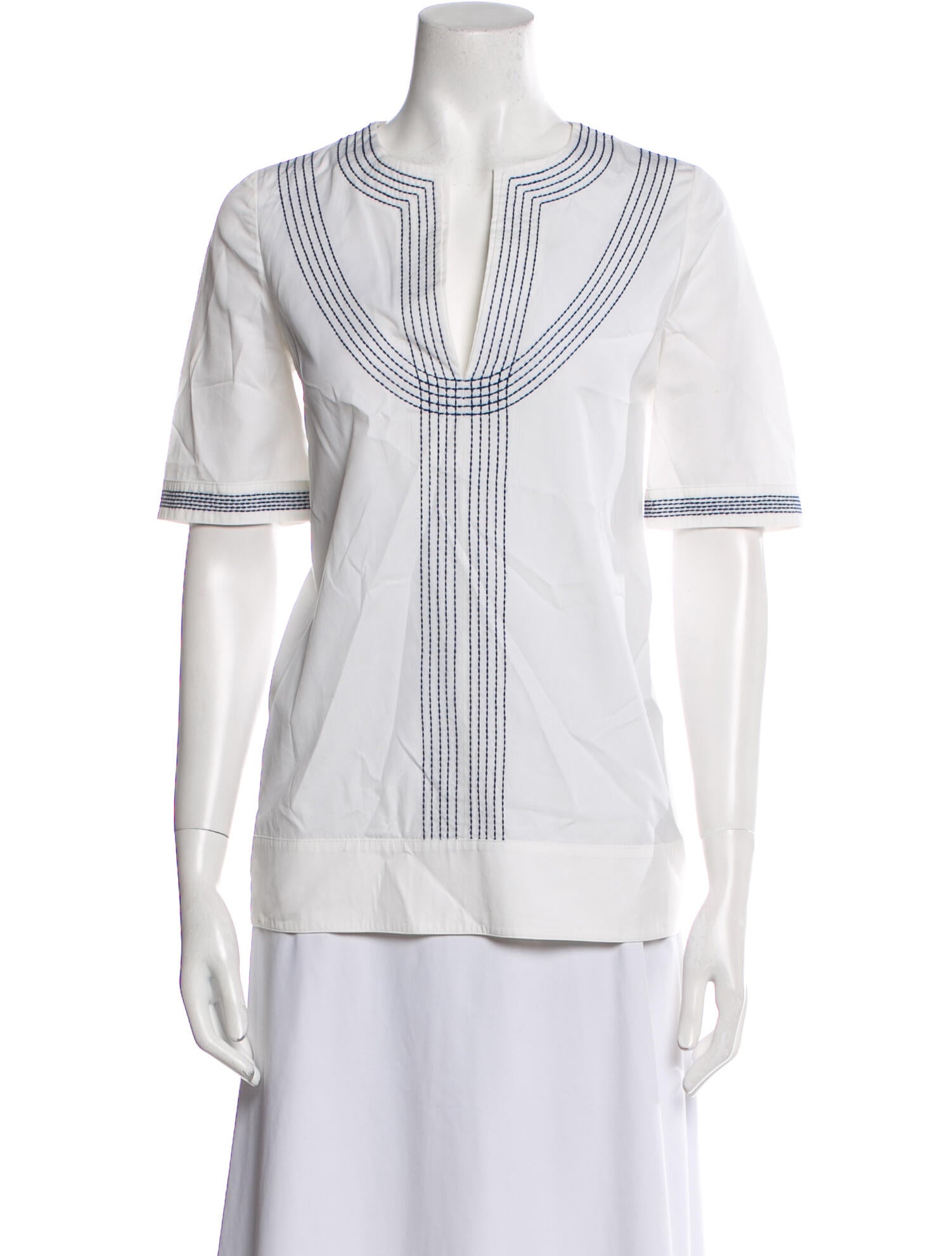 Tory Burch V-Neck Short Sleeve Tunic