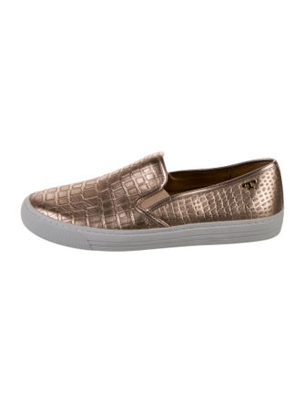 Tory Burch Embossed Leather Loafers