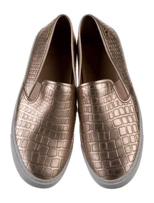 Tory Burch Embossed Leather Loafers