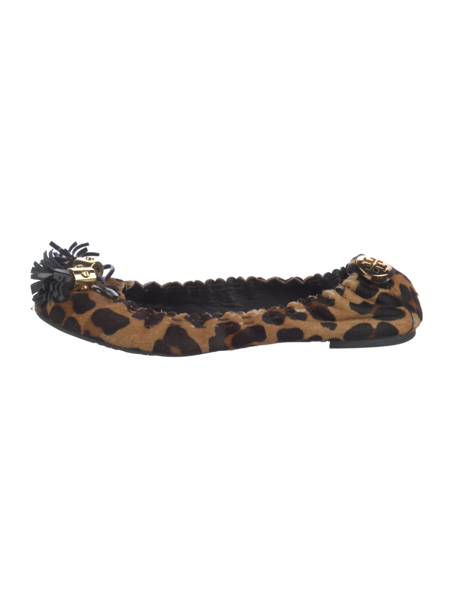 Tory Burch Ponyhair Animal Print Ballet Flats