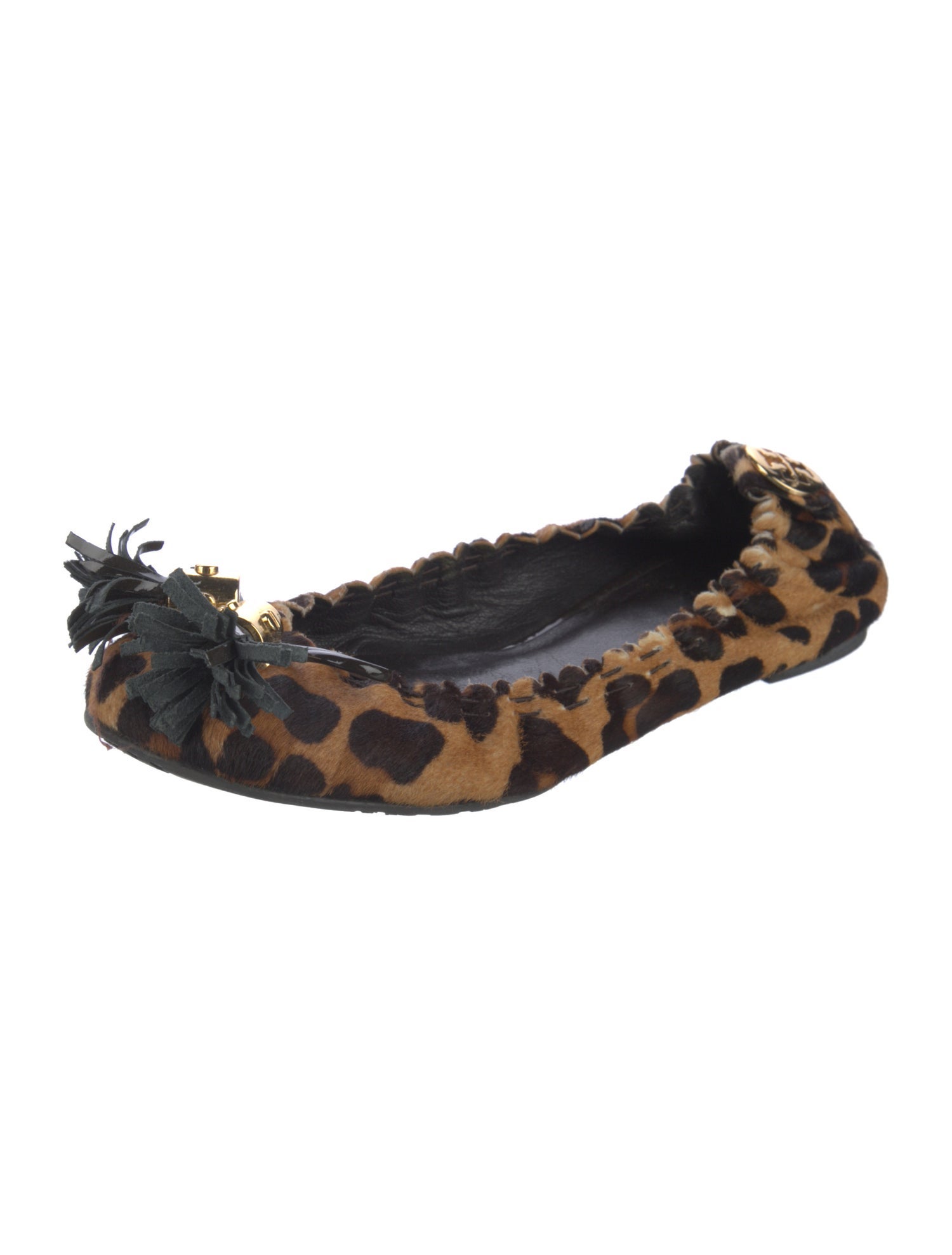 Tory Burch Ponyhair Animal Print Ballet Flats