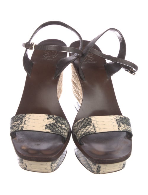 Tory Burch Leather Animal Print Espadrilles