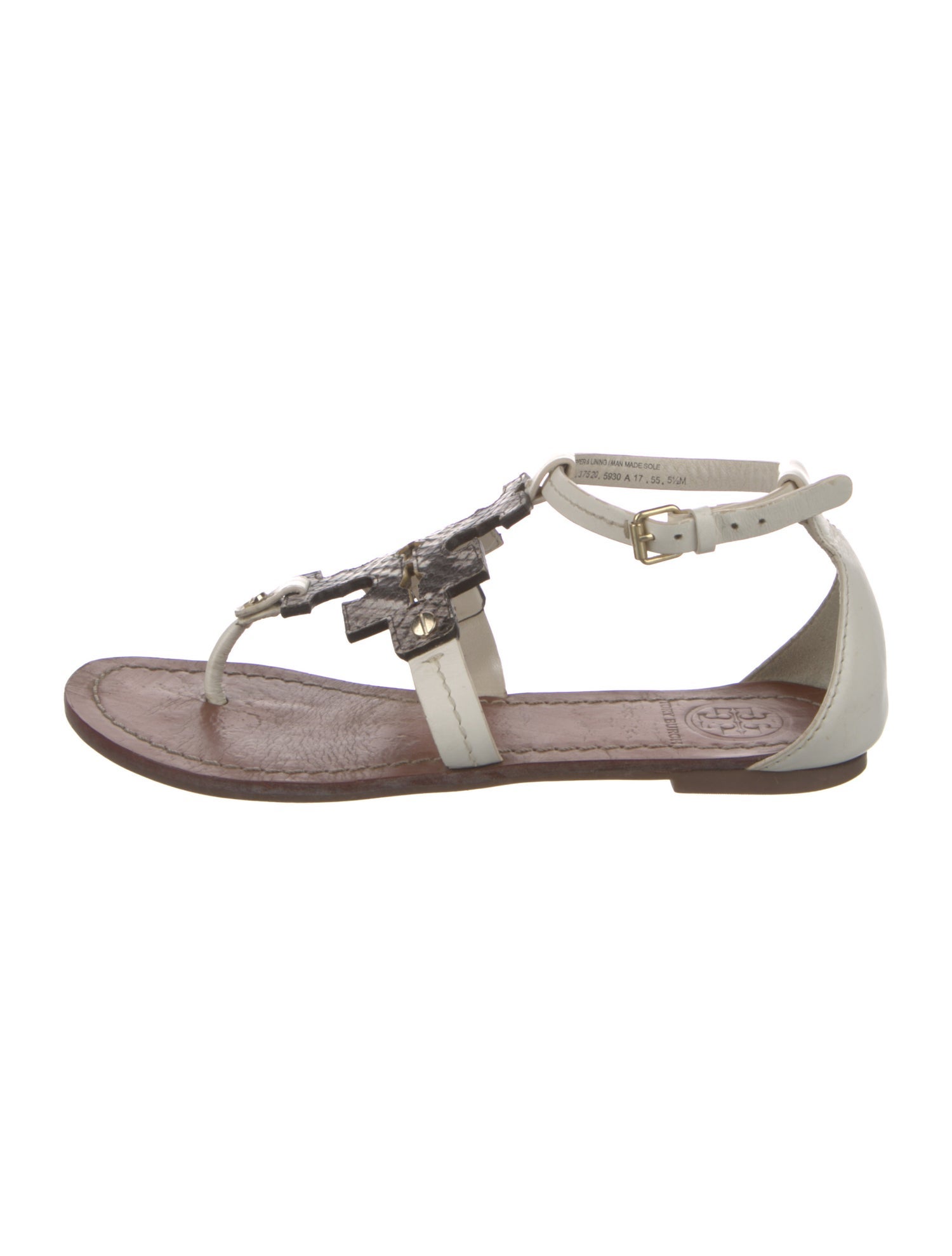 Tory Burch Leather T-Strap Sandals