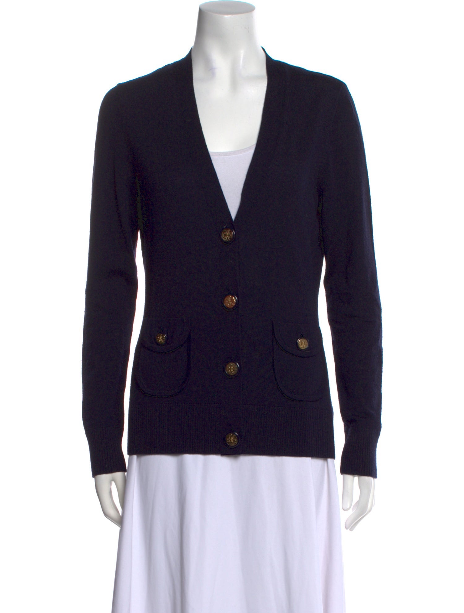 Tory Burch Merino Wool V-Neck Sweater