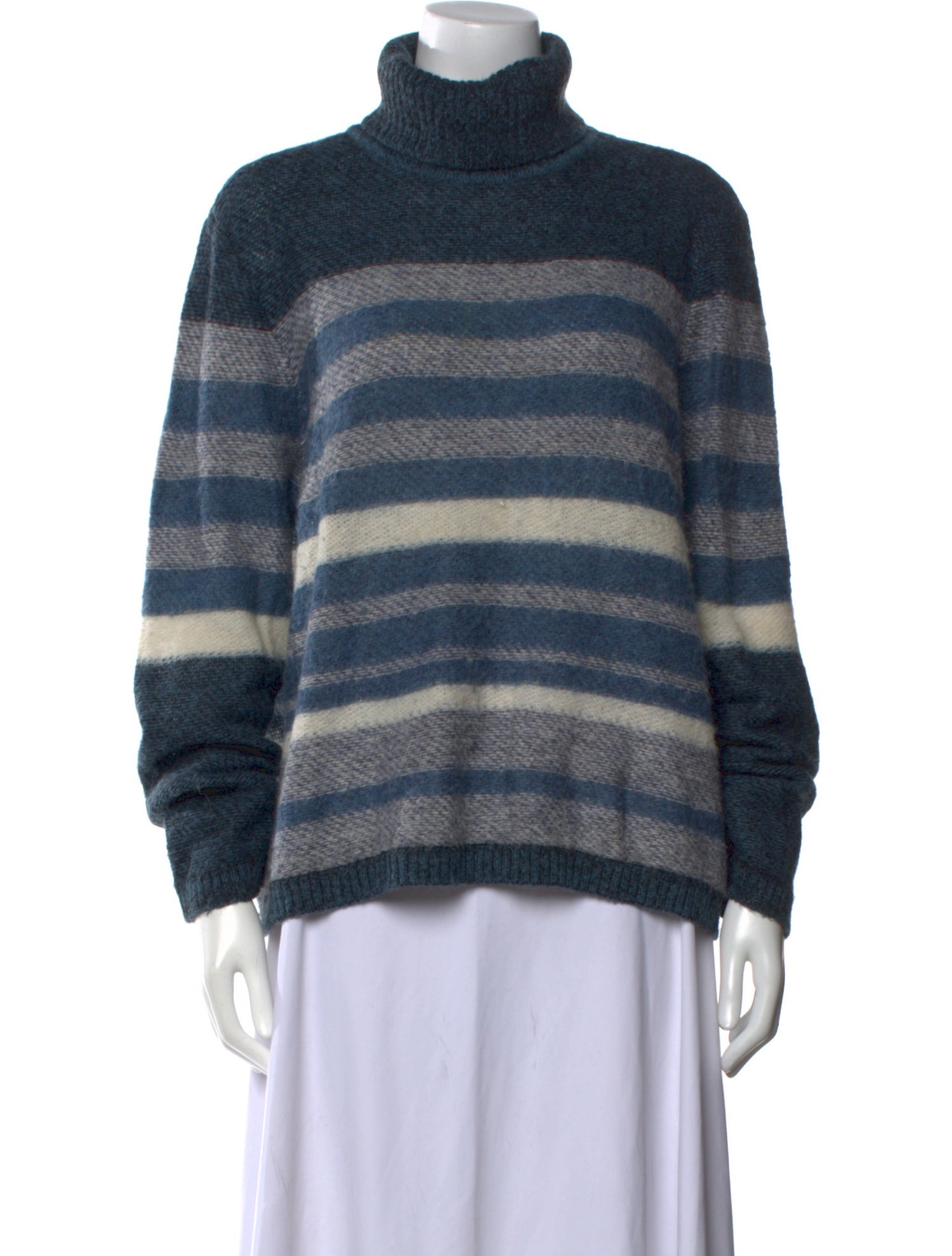 Tory Burch Striped Turtleneck Sweater