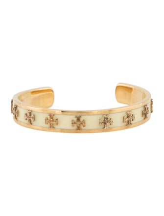 Tory Burch Enamel Raised Logo Cuff Bracelet