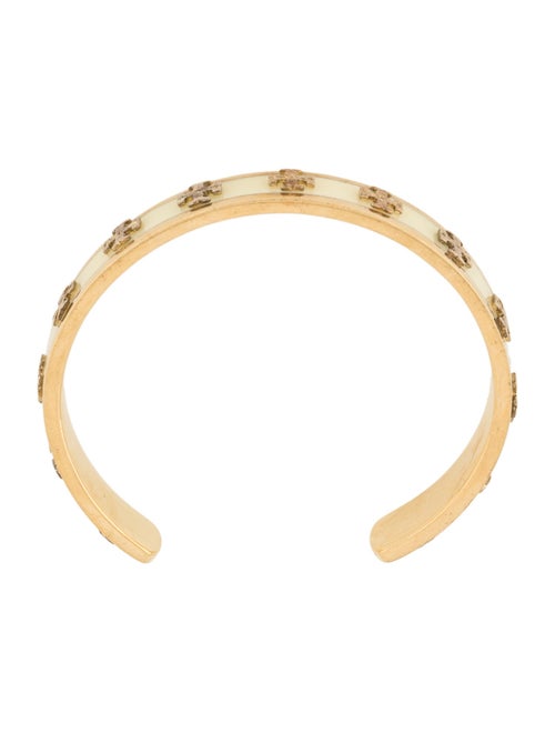Tory Burch Enamel Raised Logo Cuff Bracelet