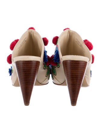 Tory Burch Leather Patterned Mules