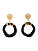 Tory Burch Resin Wire Wrapped Door Knocker Drop Clip-On Earrings