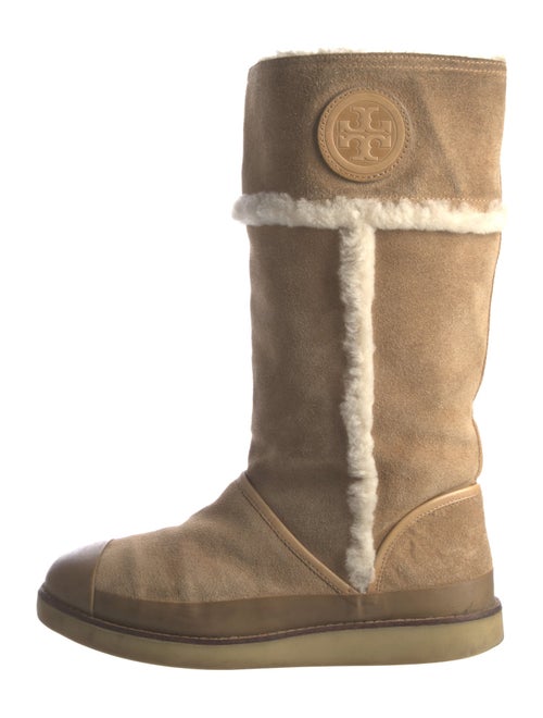 Tory Burch Suede Fur Trim Boots