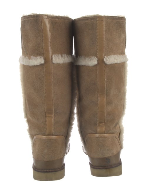 Tory Burch Suede Fur Trim Boots