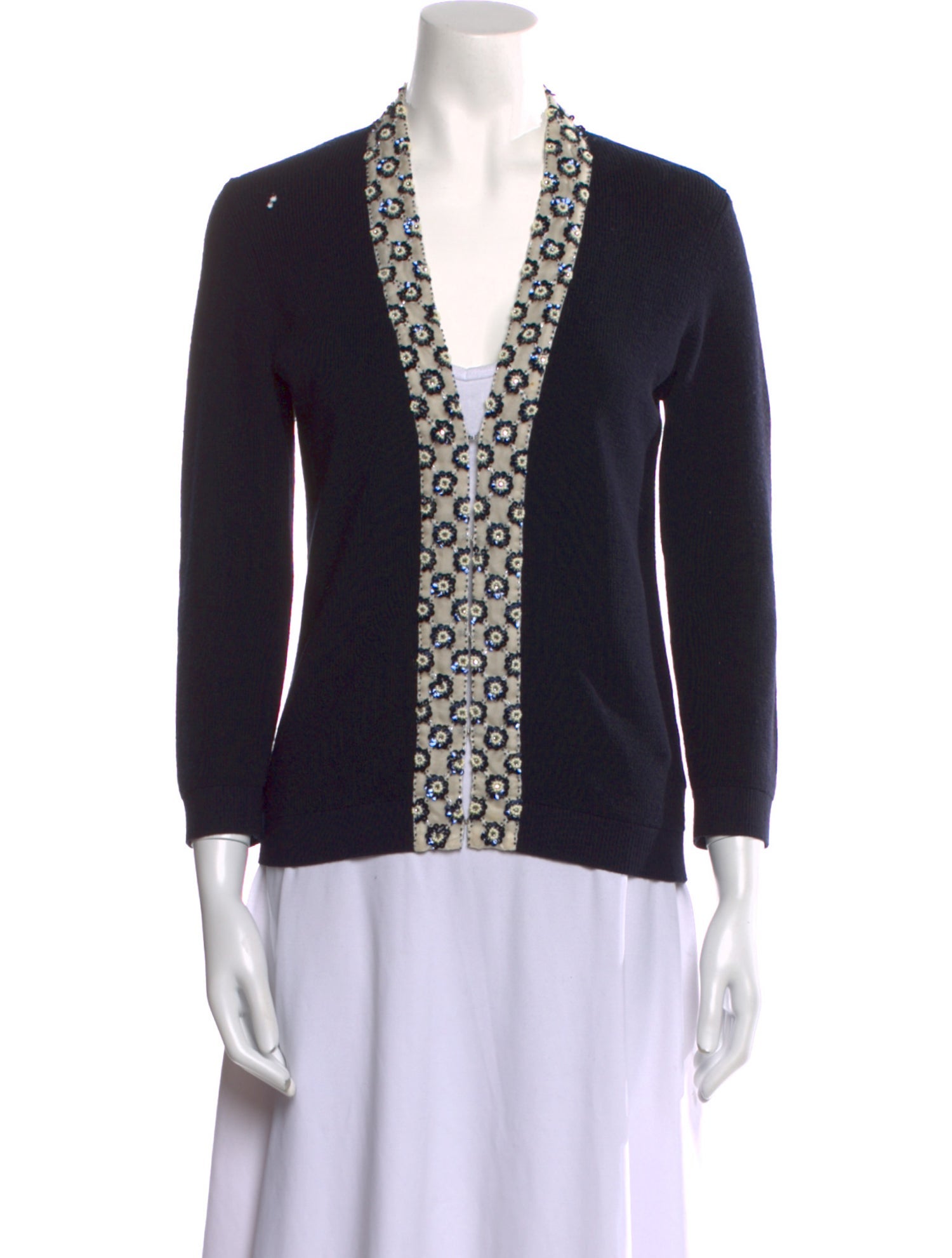Tory Burch Merino Wool Printed Sweater