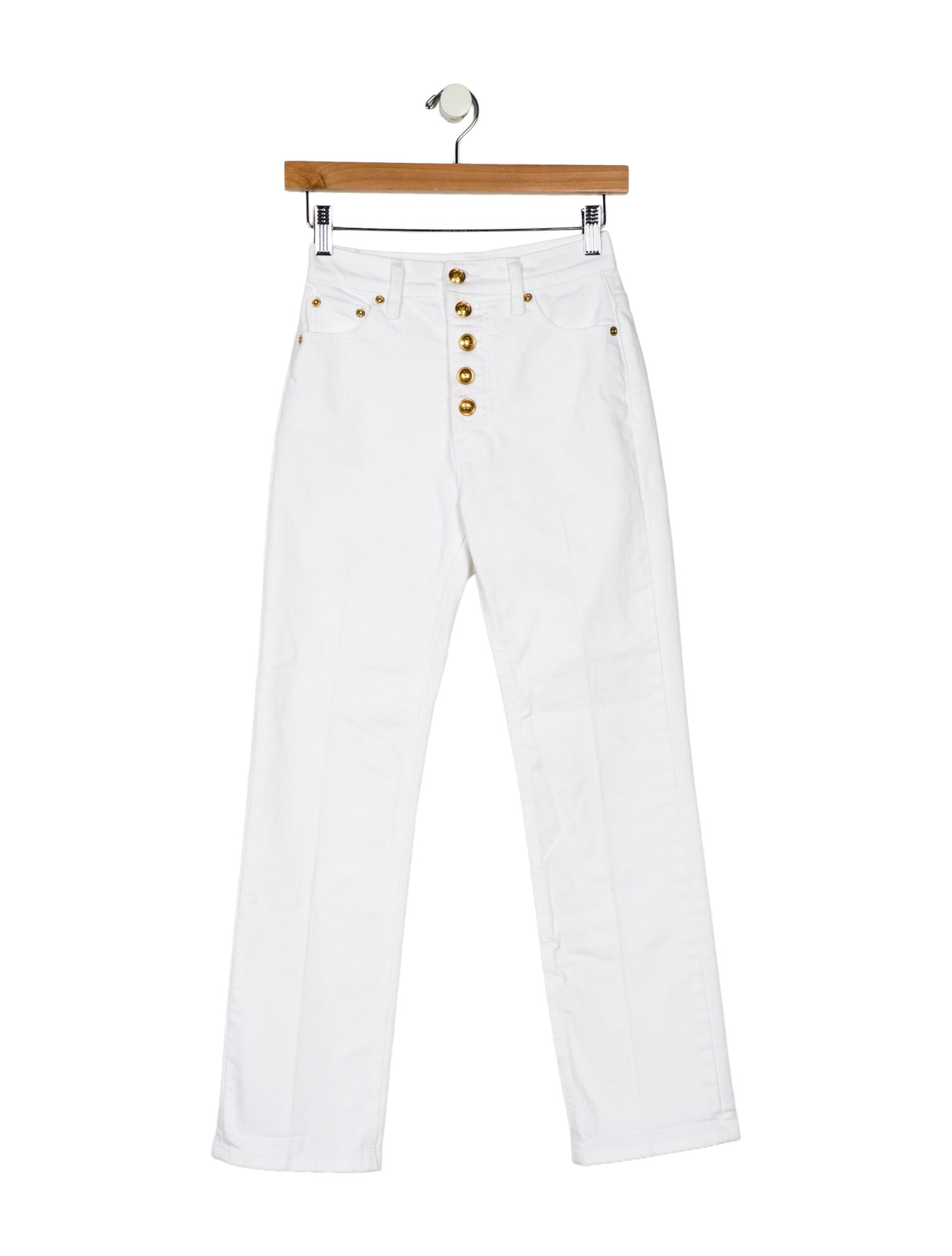 Tory Burch Mid-Rise Straight Leg Jeans