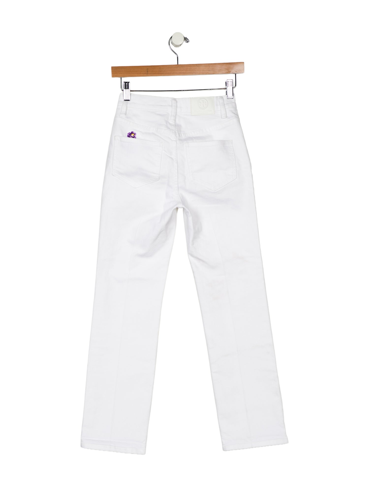 Tory Burch Mid-Rise Straight Leg Jeans