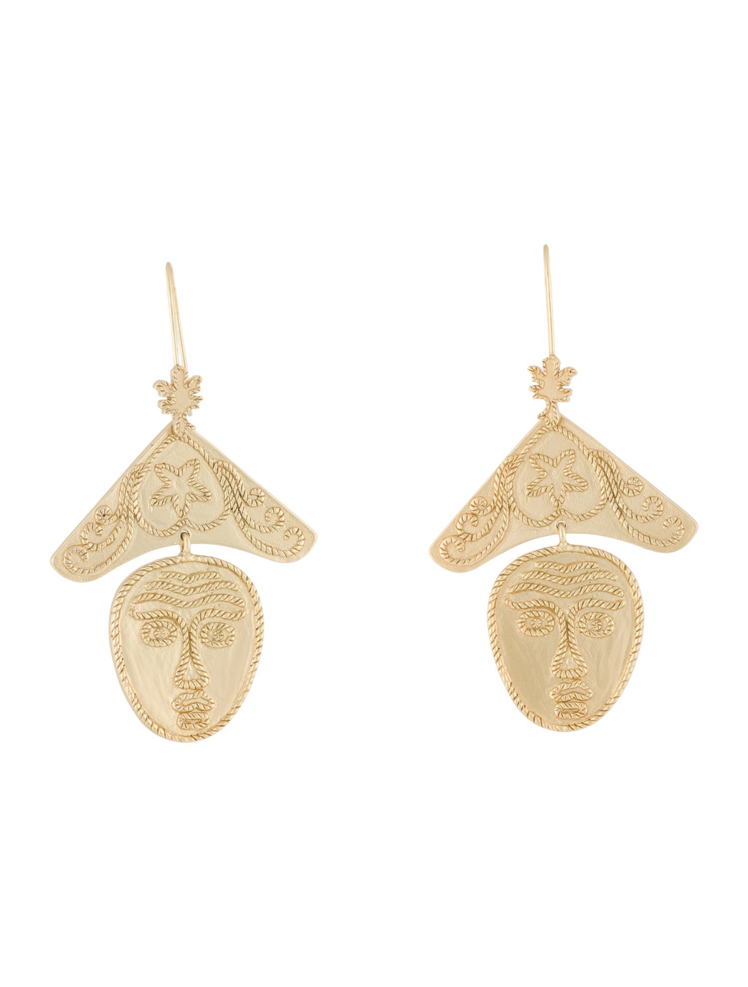 Tory Burch Sculptural Face Drop Earrings