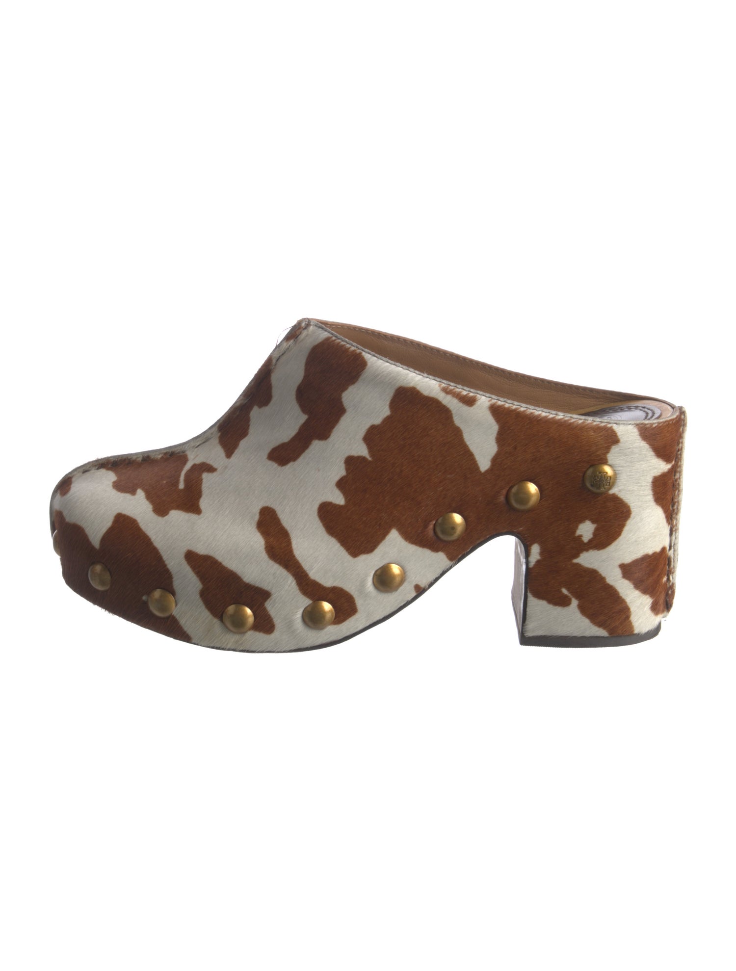 Tory Burch Ponyhair Animal Print Mules