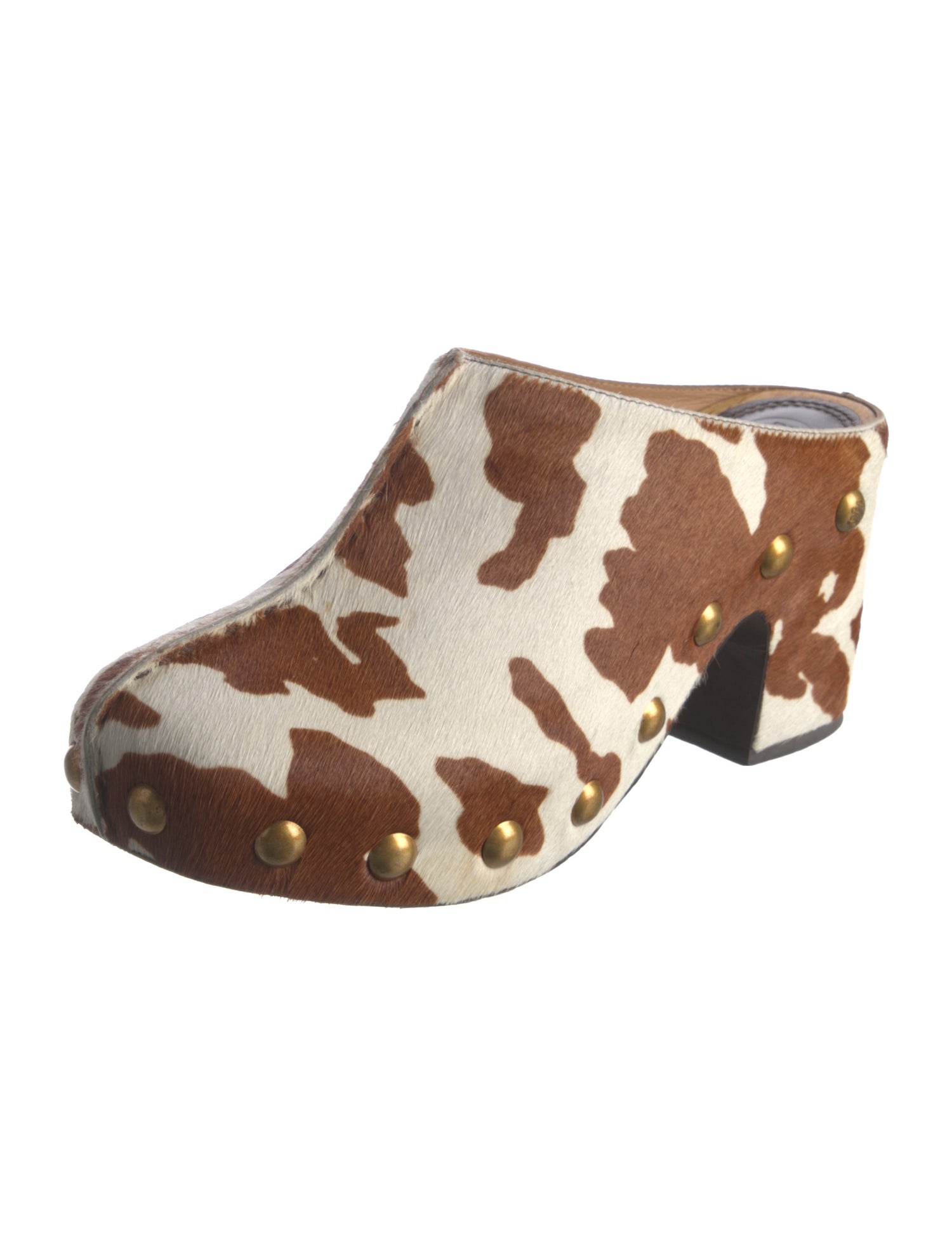 Tory Burch Ponyhair Animal Print Mules