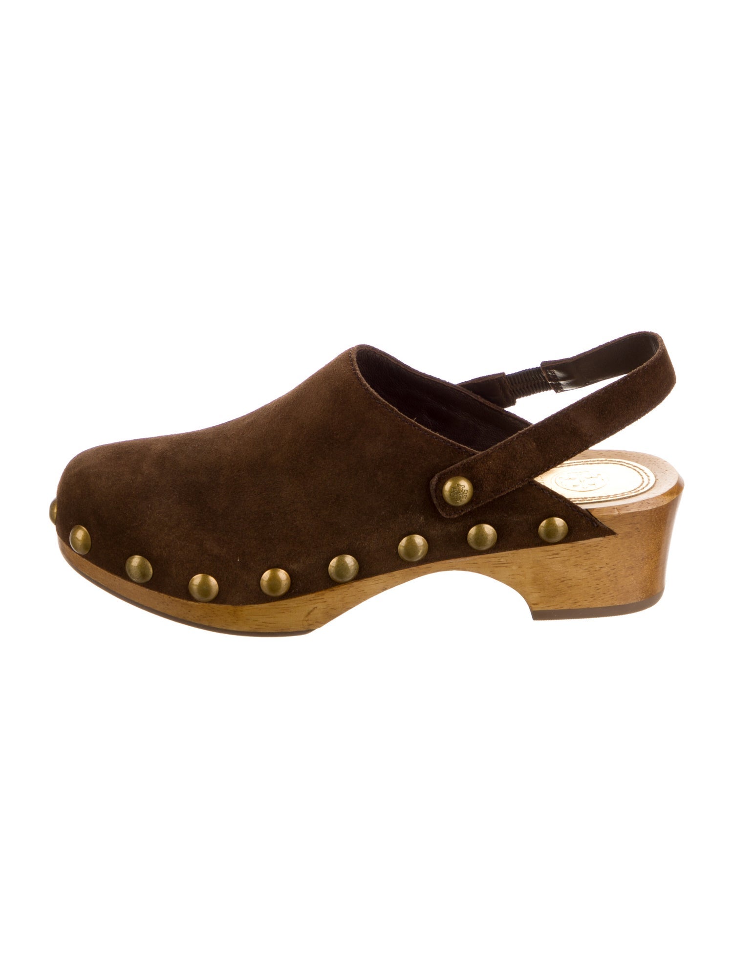 Tory Burch Suede Studded Accents Slingback Pumps