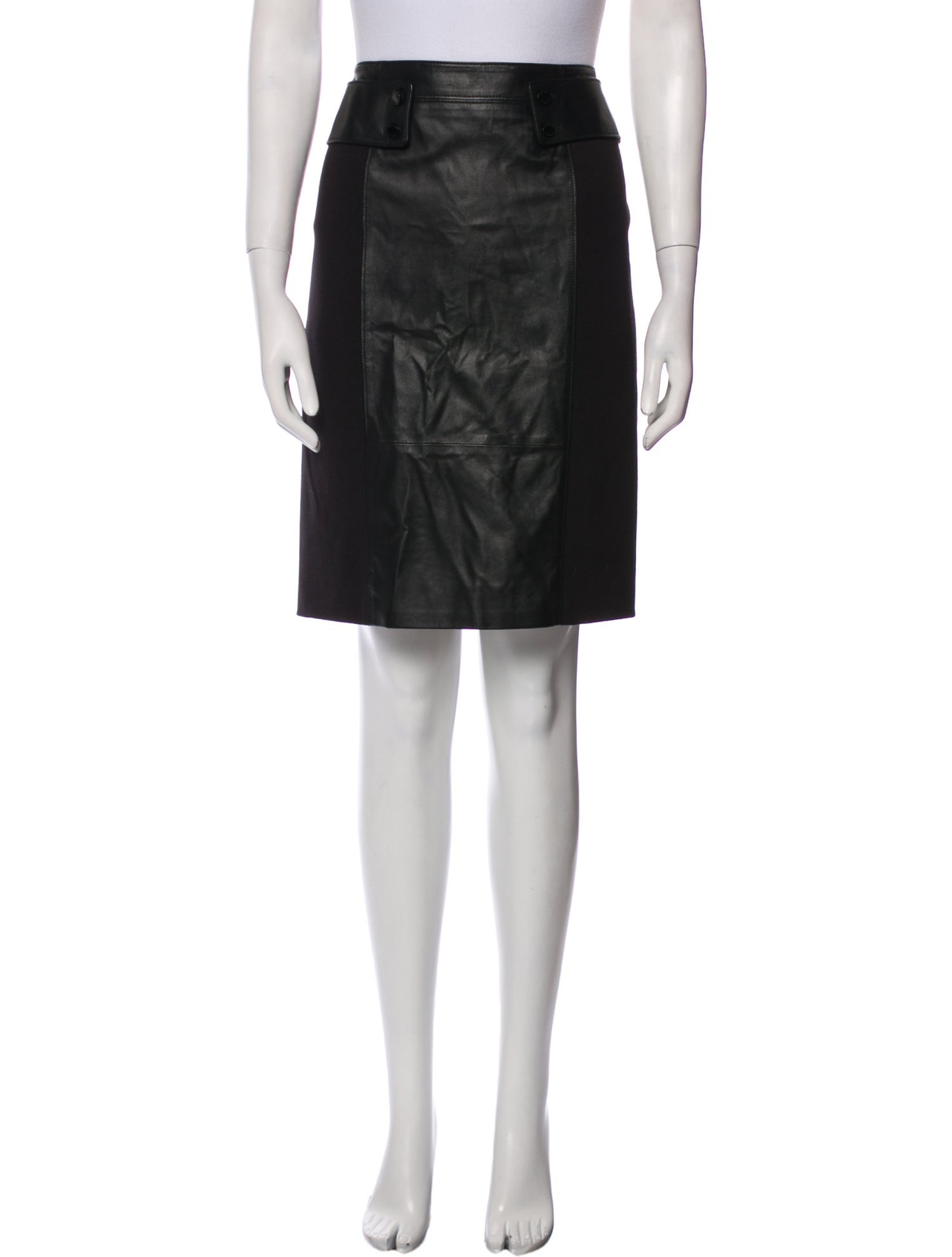 Tory Burch Leather Knee-Length Skirt