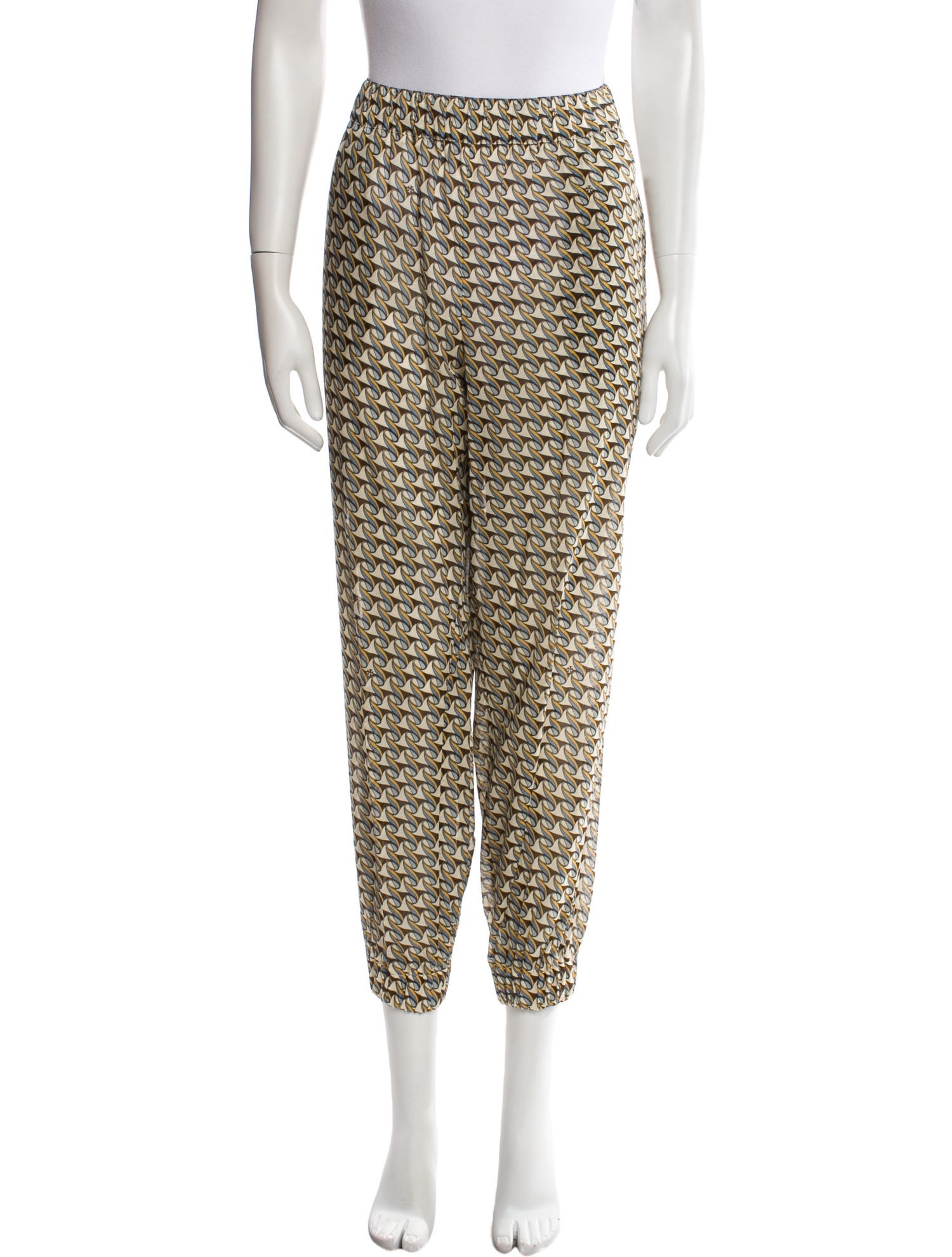 Tory Burch Printed Skinny Leg Pants