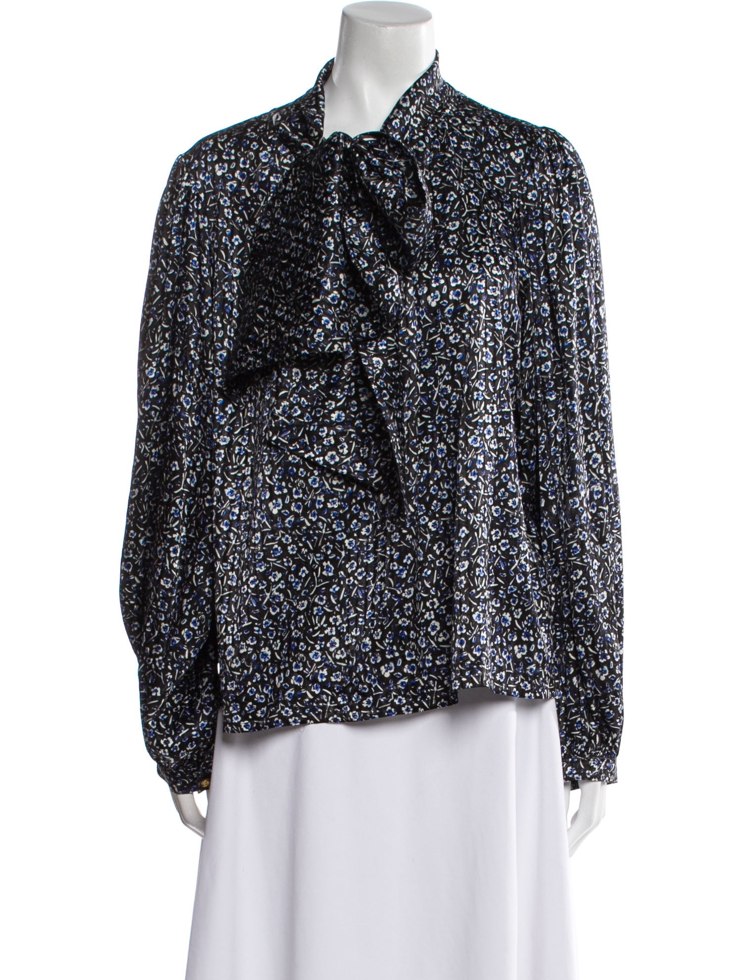 Tory Burch Silk Printed Button-Up Top