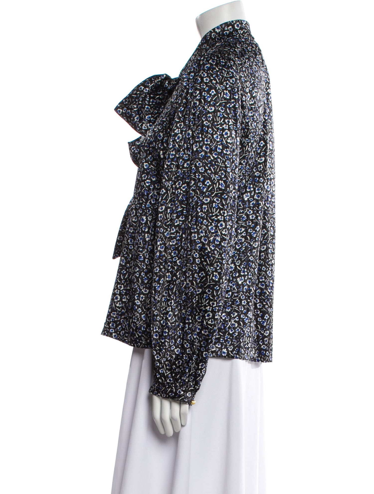 Tory Burch Silk Printed Button-Up Top