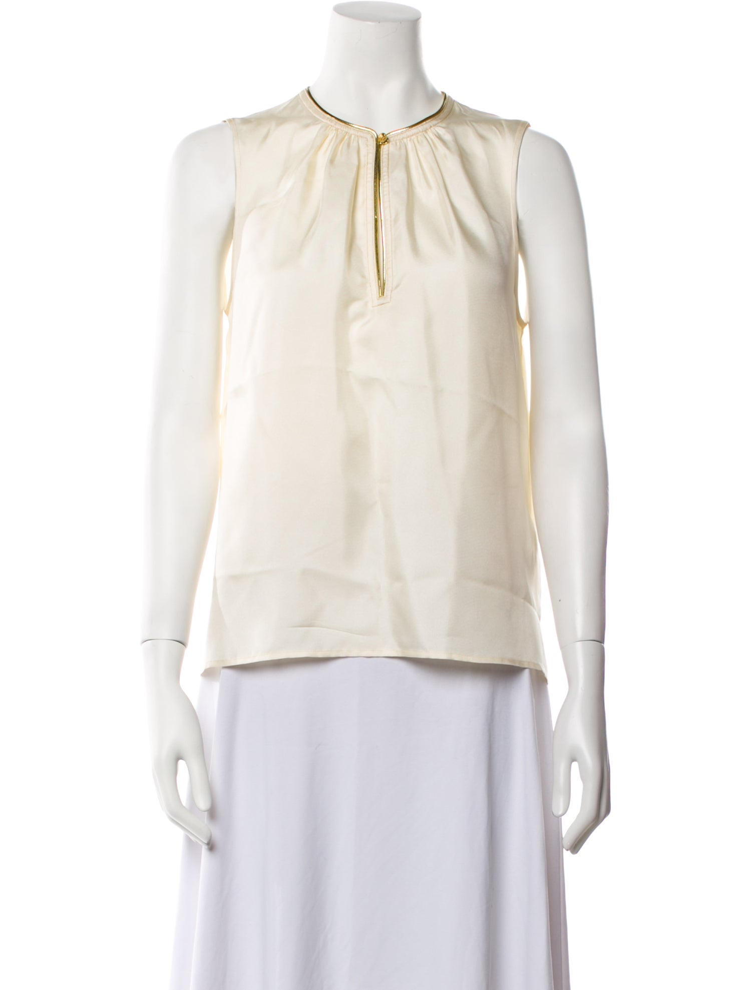 Tory Burch Silk Crew Neck Blouse
