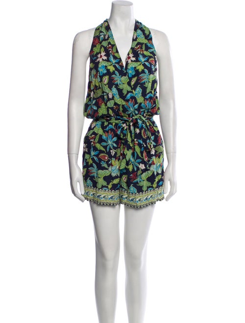 Tory Burch Printed V-Neck Romper
