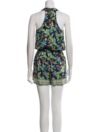 Tory Burch Printed V-Neck Romper