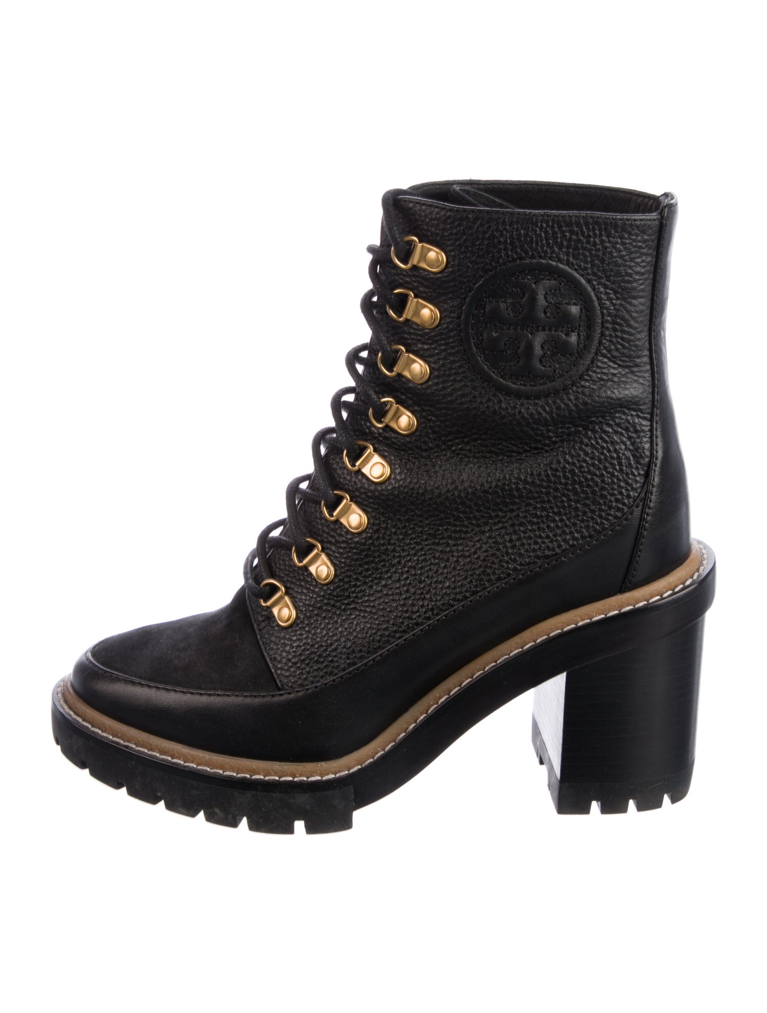 Tory Burch Leather Combat Boots