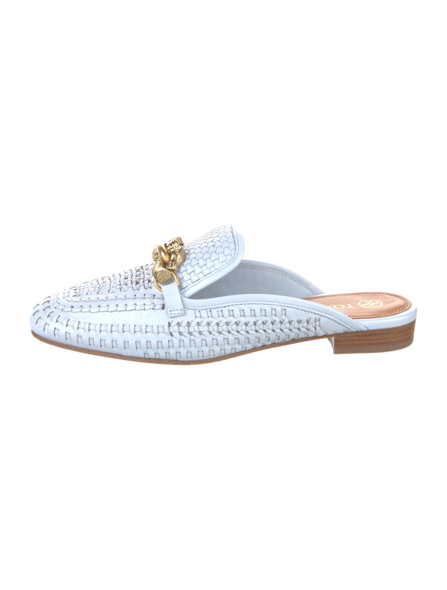 Tory Burch Leather Braided Accents Mules