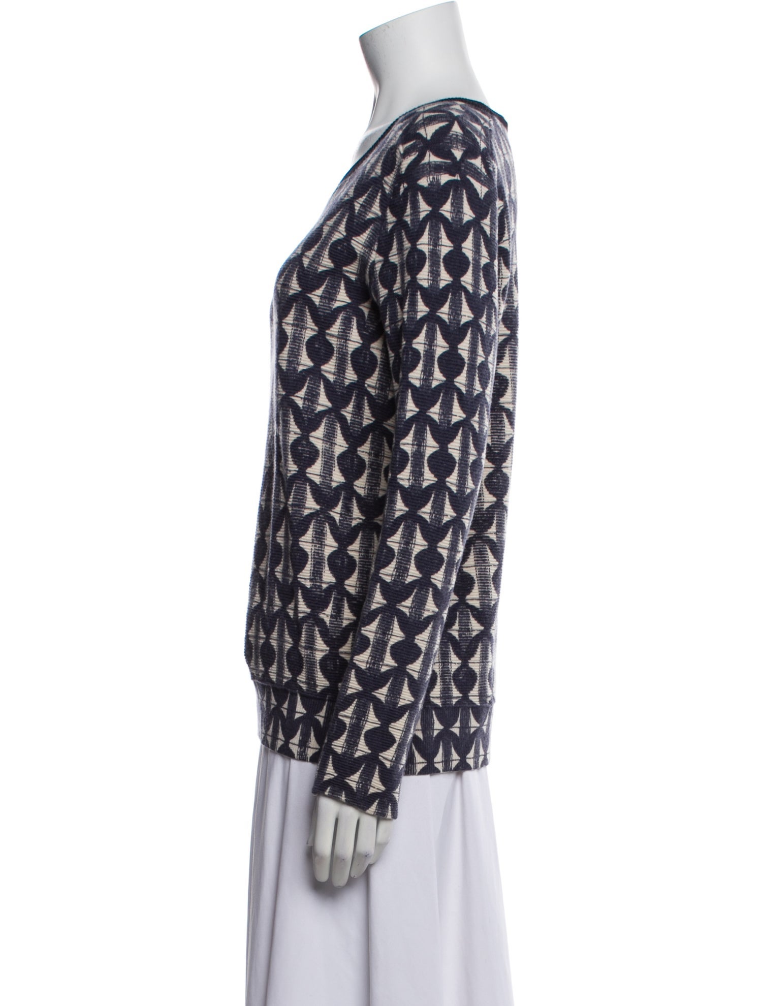 Tory Burch Merino Wool Printed Sweatshirt