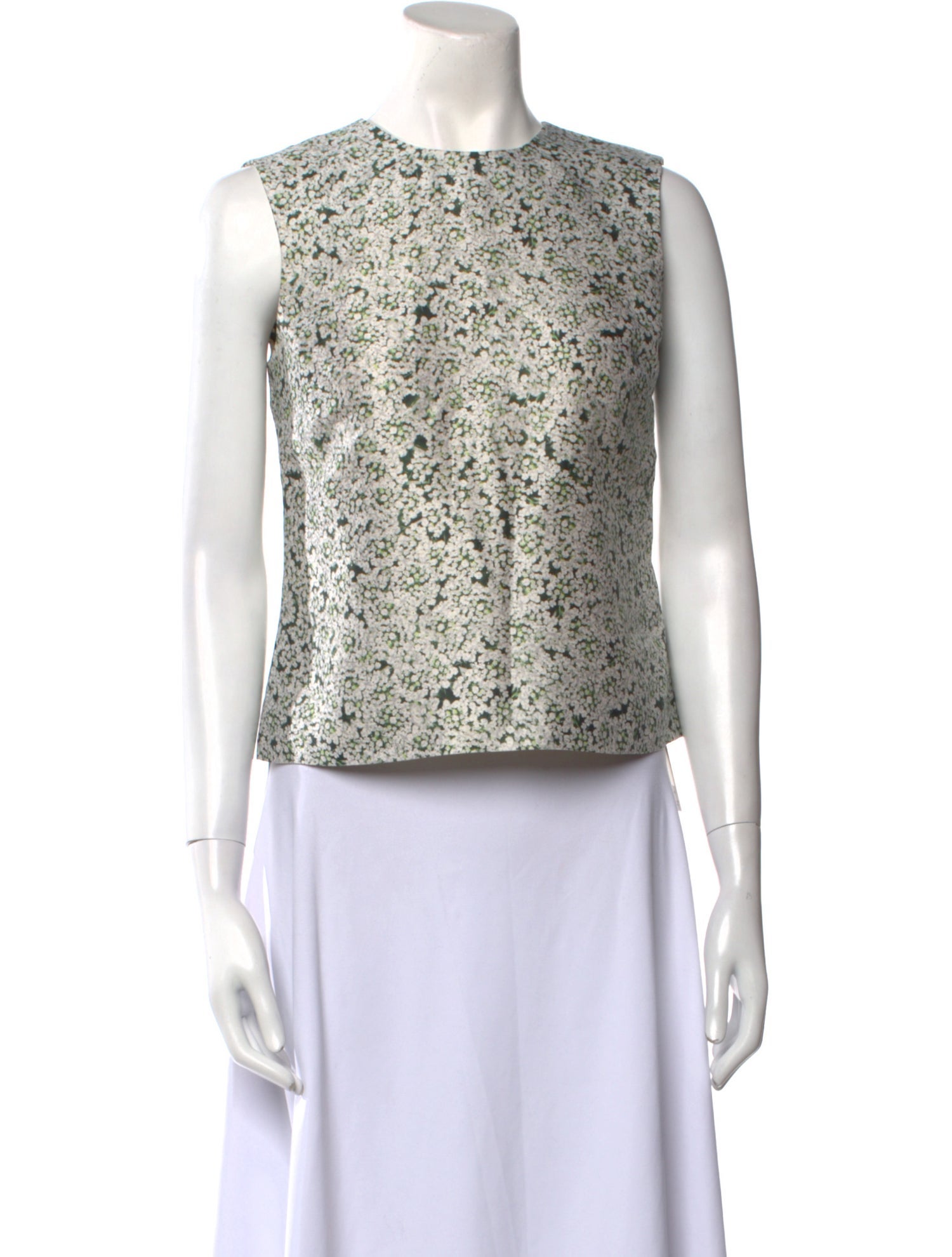 Tory Burch Silk Printed Crop Top