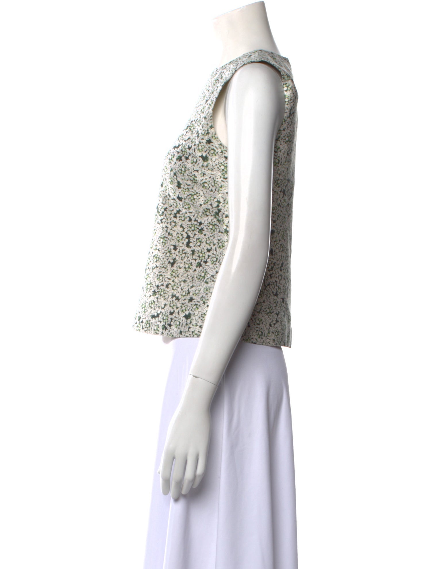 Tory Burch Silk Printed Crop Top