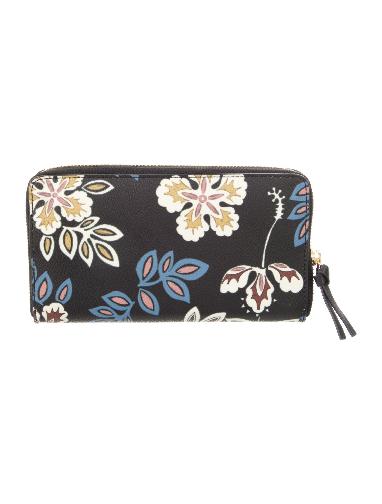 Tory Burch Leather Floral Print Continental Wallet
