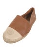 Tory Burch Leather Embroidered Accent Espadrilles