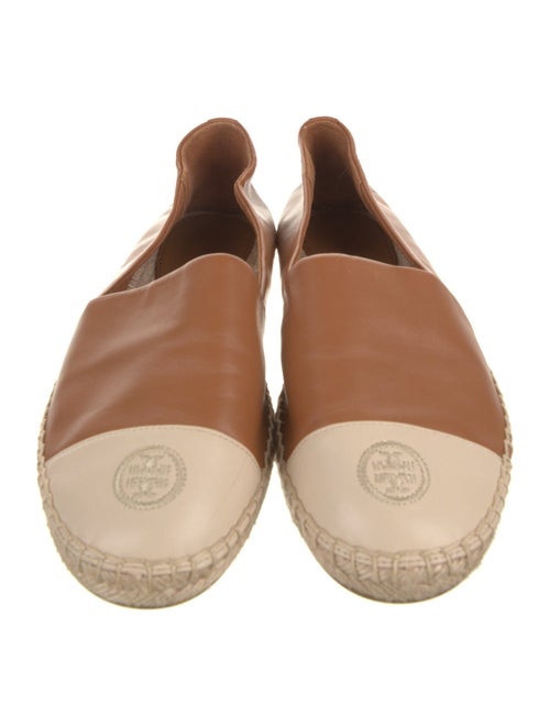 Tory Burch Leather Embroidered Accent Espadrilles