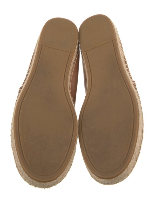 Tory Burch Leather Embroidered Accent Espadrilles