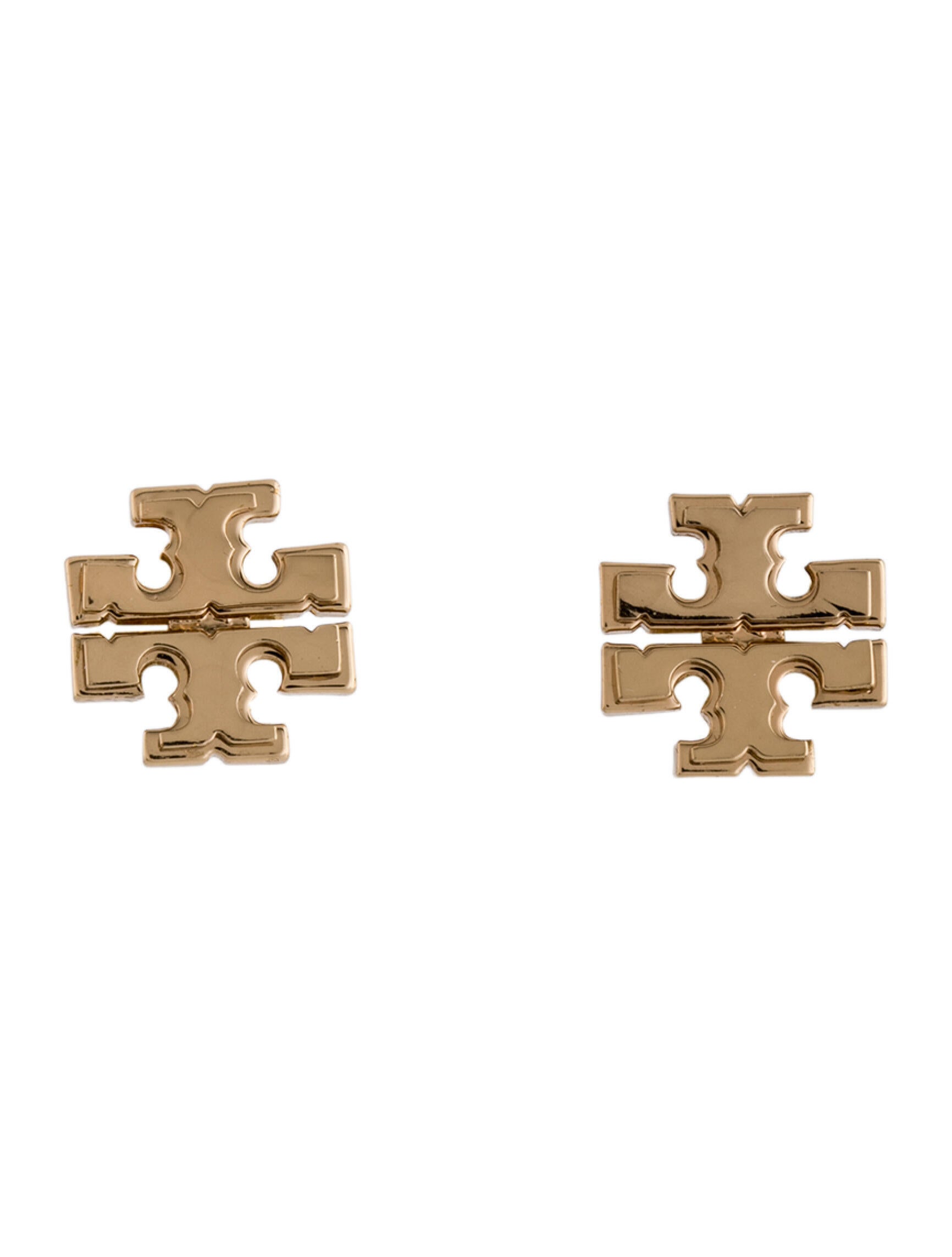 Tory Burch Logo Stud Earrings