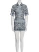 Tory Burch Linen Floral Print Short Set