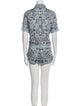 Tory Burch Linen Floral Print Short Set
