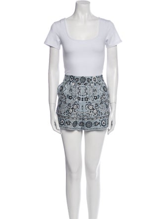 Tory Burch Linen Floral Print Short Set