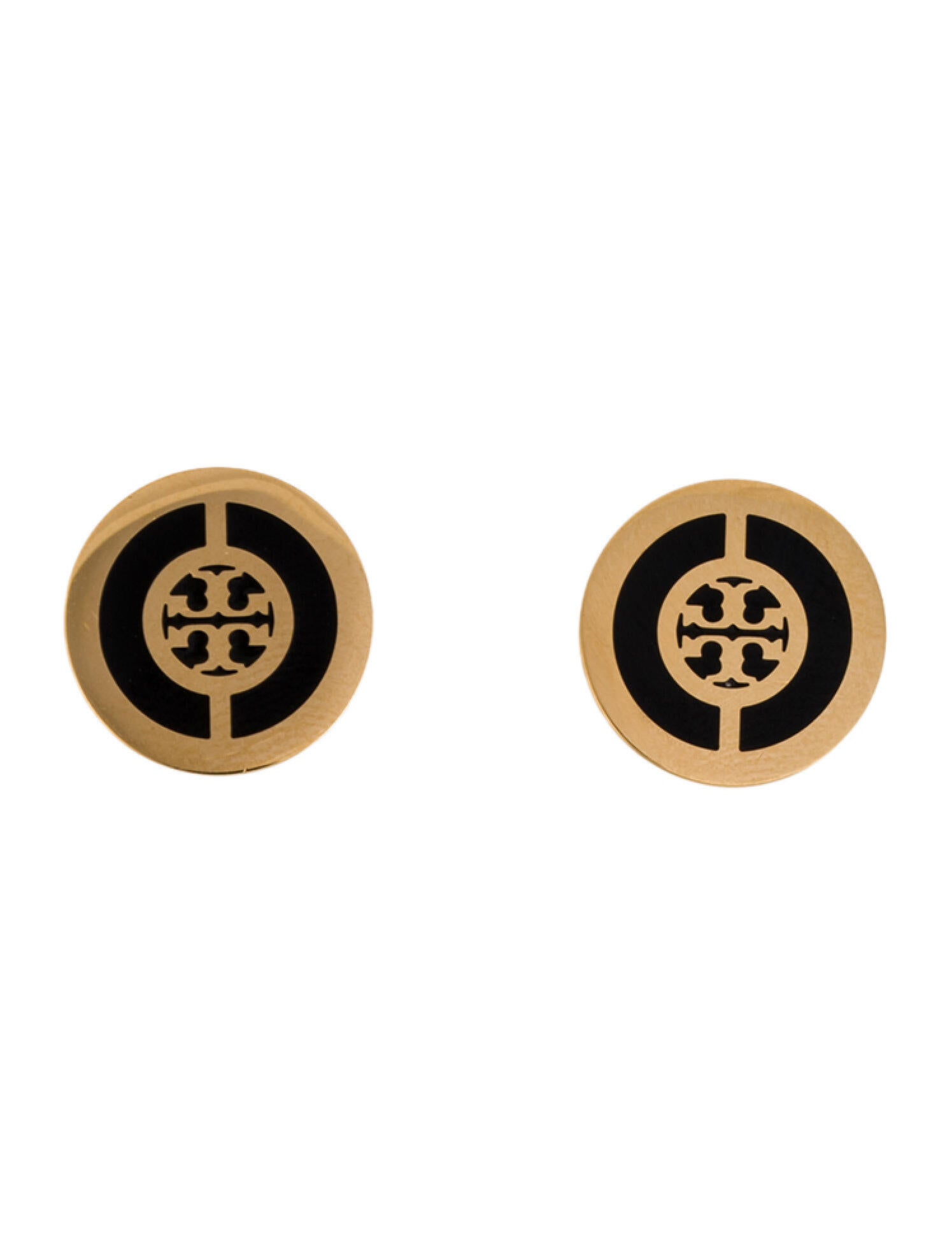 Tory Burch Enamel Logo Stud Earrings