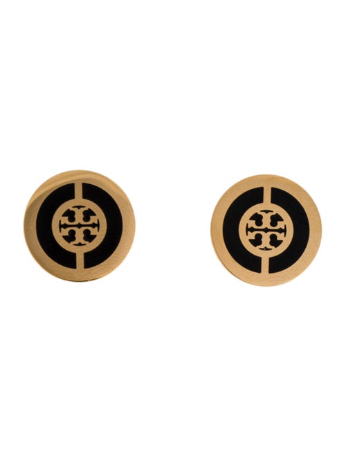 Tory Burch Enamel Logo Stud Earrings