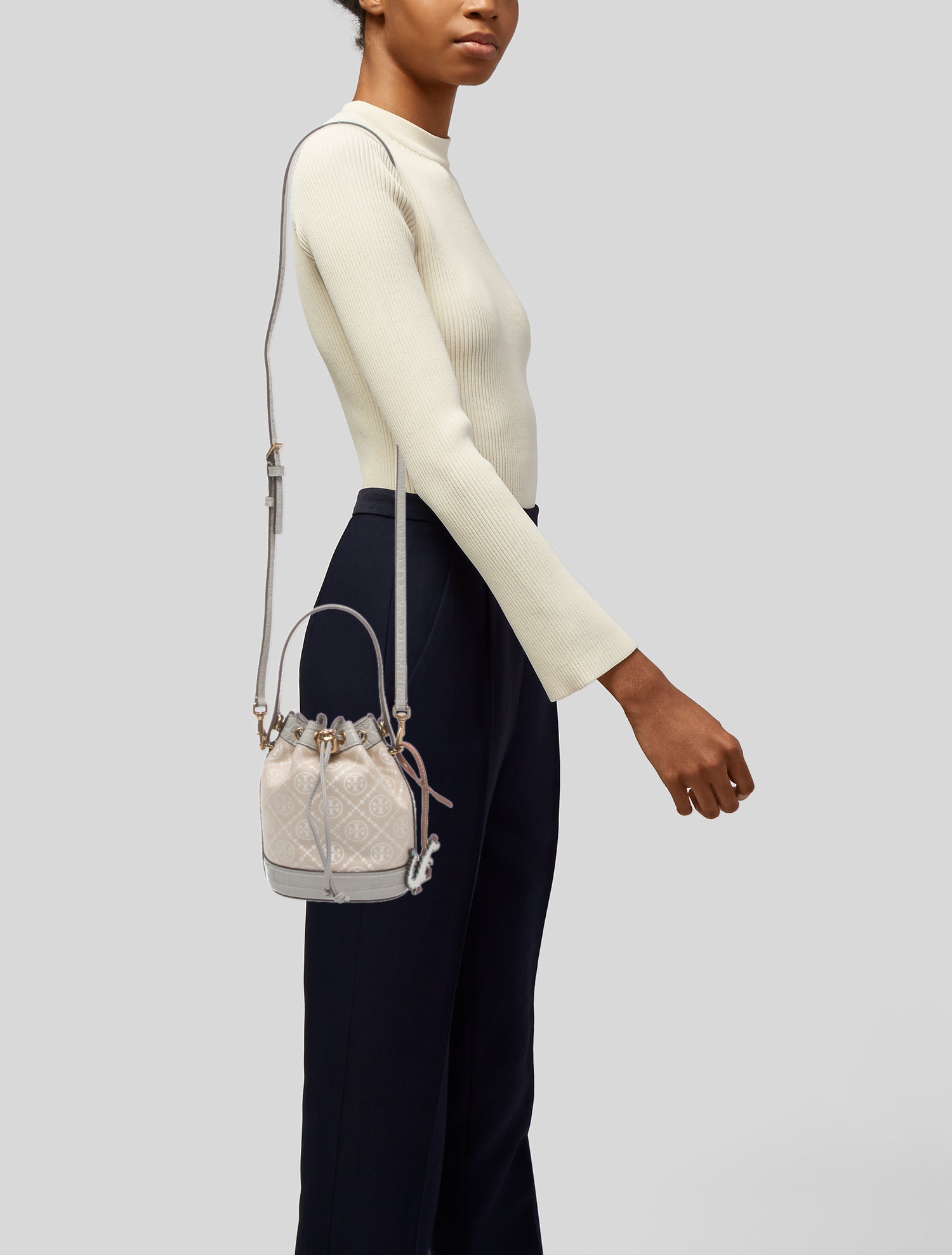 Tory Burch Canvas Bucket Bag