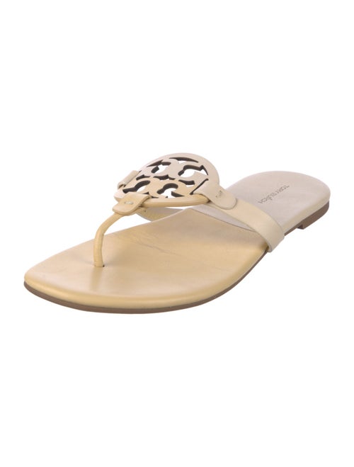 Tory Burch Leather Cutout Accent Slides