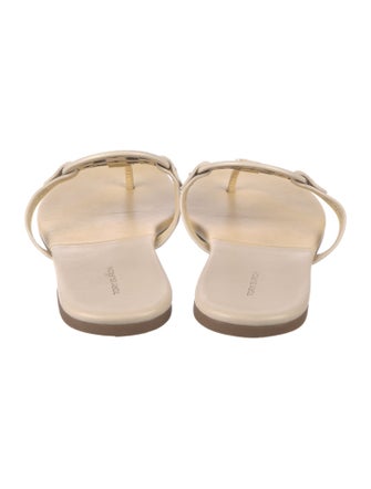 Tory Burch Leather Cutout Accent Slides