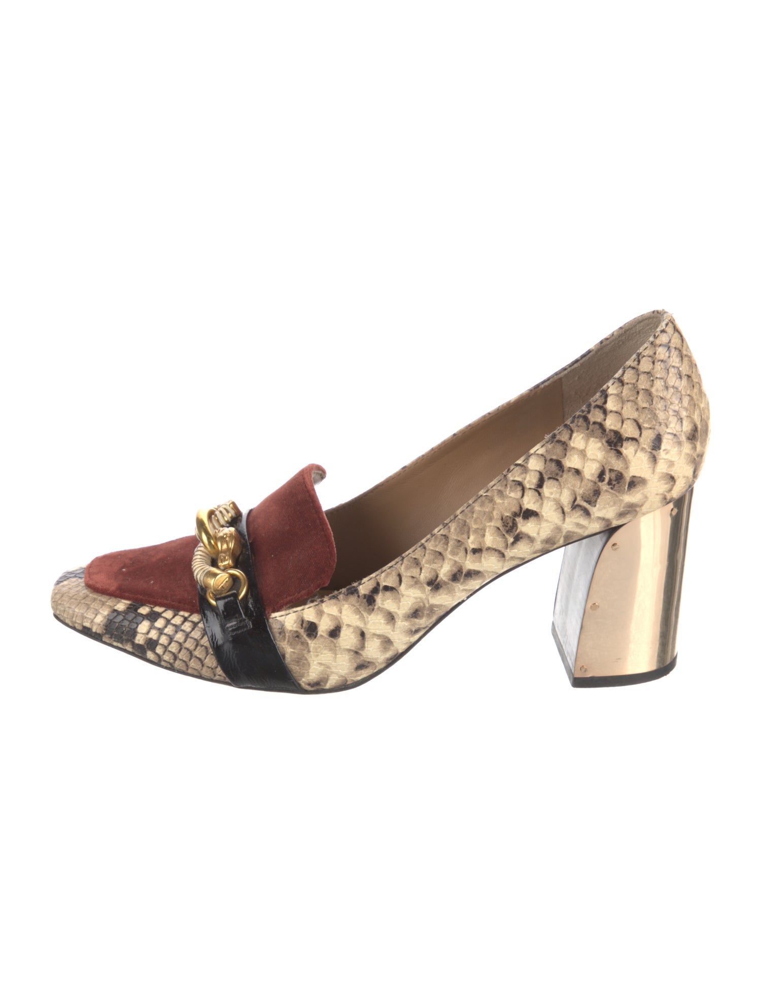 Tory Burch Snakeskin Animal Print Pumps